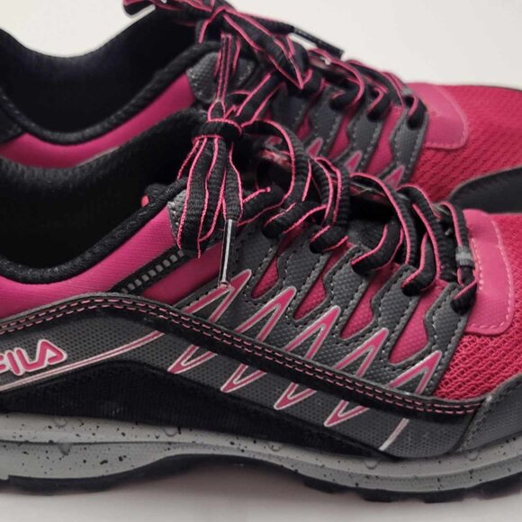 Fila Evergrand Trail 21.5 Womens Sneakers Running Shoes Size 7 Pink Back Grey - Picture 4 of 8